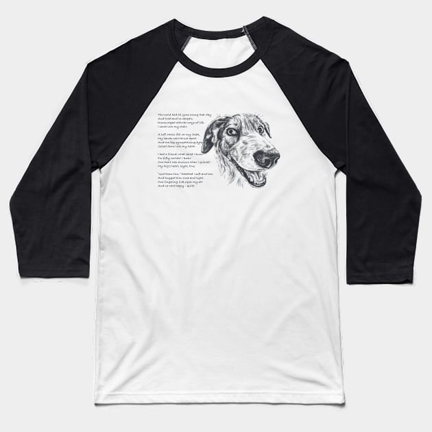 My Comforter poem - Border Collie Baseball T-Shirt by archiesgirl